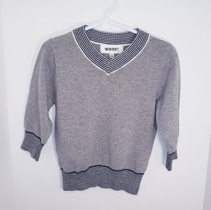 2T Woof V Neck Sweater
